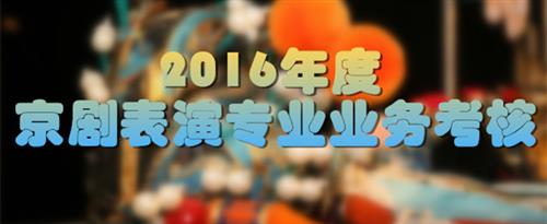 男人日女生视频国家京剧院2016年度京剧表演专业业务考...